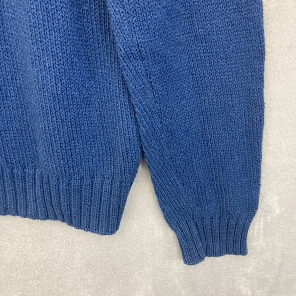 Polo Ralph Lauren Heavy Knit Sweater Mens XXL Blue Cotton Preppy Crew Old Money - Picture 7 of 13